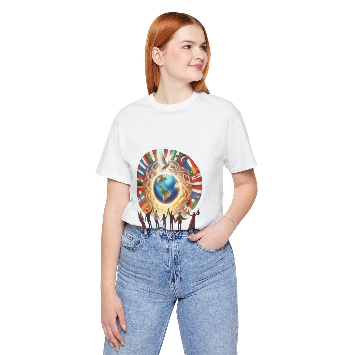 Unisex Jersey Tee - Wear the Change Graphic Shirt for Global Unity