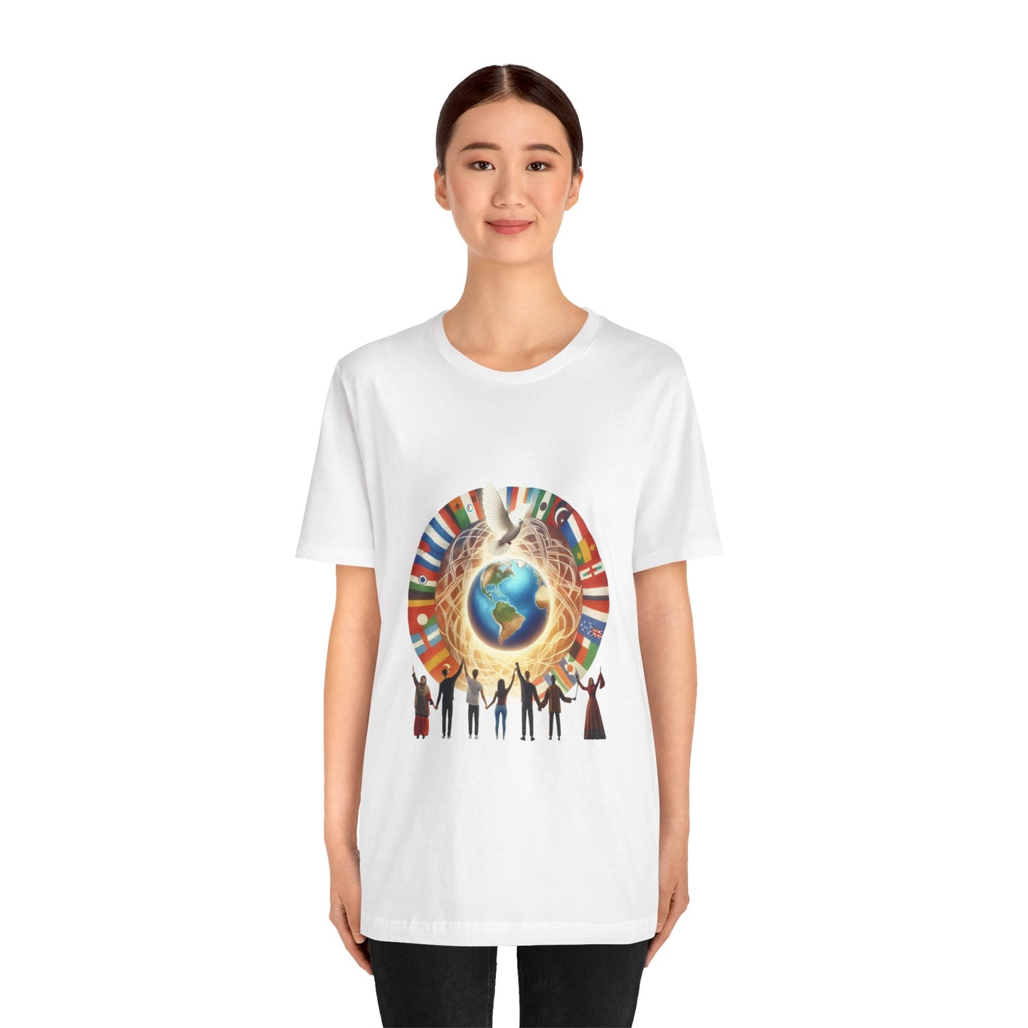 Unisex Jersey Tee - Wear the Change Graphic Shirt for Global Unity